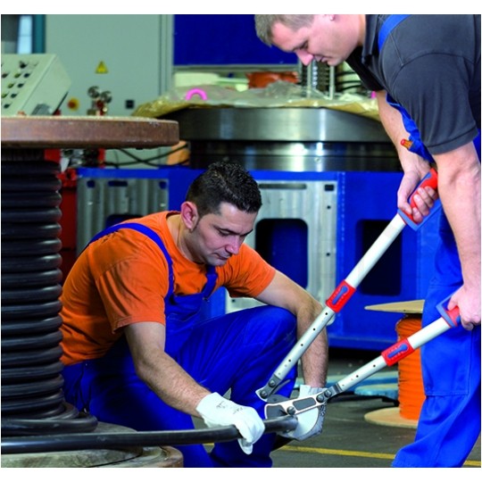 Nożyce zapadkowe do cięcia kabli miedzianych i aluminiowychi (38mm / 280mm2) z ramionami teleskopowymi KNIPEX 95 32 038