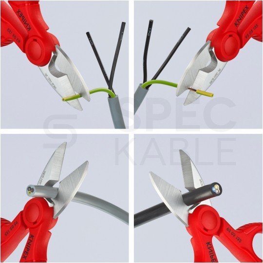 Nożyczki do cięcia kabli i ściągania izolacji 155mm KNIPEX 95 05 155 SB