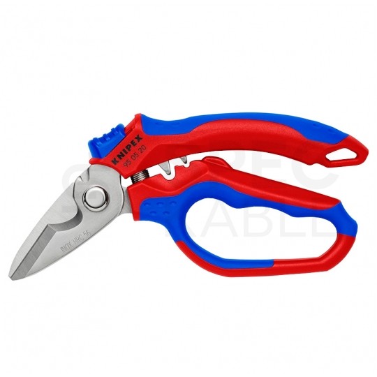 Nożyczki do cięcia kabli i ściągania izolacji 160mm kątowe KNIPEX 95 05 20 SB