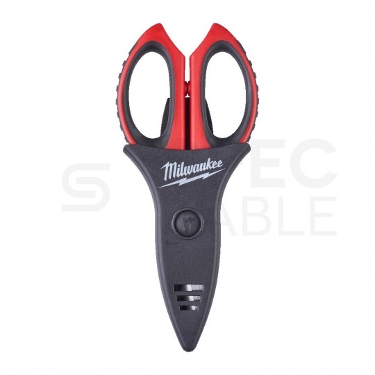 Nożyczki do cięcia kabli i ściągania izolacji 160mm z etui na pasek MILWAUKEE