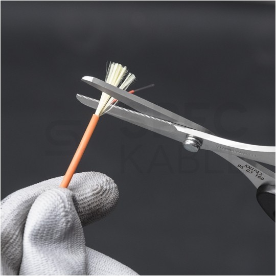 Nożyczki do cięcia włókien z materiału KEVLAR do kabli światłowodowych 160mm KNIPEX 95 03 160 SB