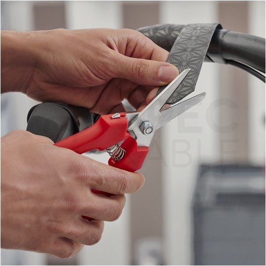 Nożyczki uniwersalne ze sprężyną i blokadą do cięcia tektury tworzyw sztucznych folii aluminiowych miedzianych mosiężnych 190mm KNIPEX 95 05 190