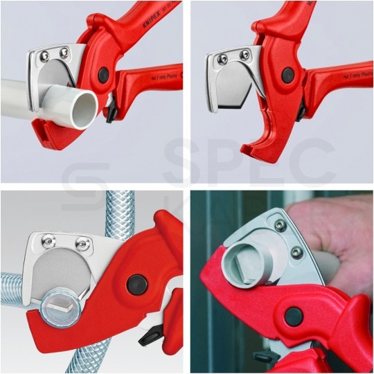 Obcinak do rur i węży ochronnych do 25mm PlastiCut KNIPEX 90 20 185