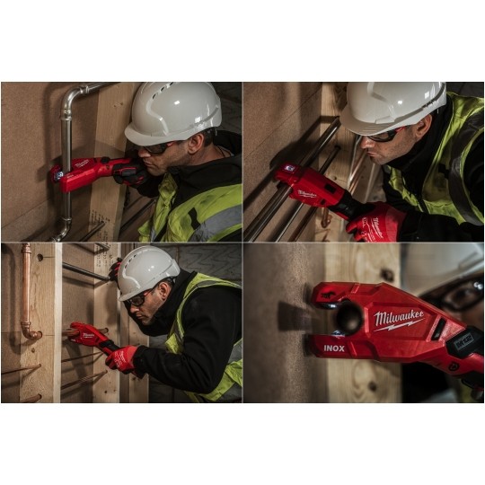 Obcinak do rur stalowych miedzianych 12-28mm akumulatorowy 12V INOX RAPTOR M12 PCSS-202C MILWAUKEE