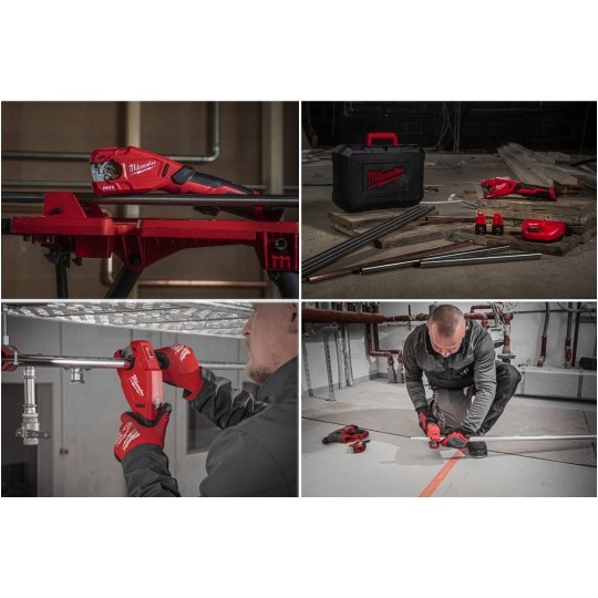 Obcinak do rur stalowych miedzianych 12-28mm akumulatorowy 12V INOX RAPTOR M12 PCSS-202C MILWAUKEE