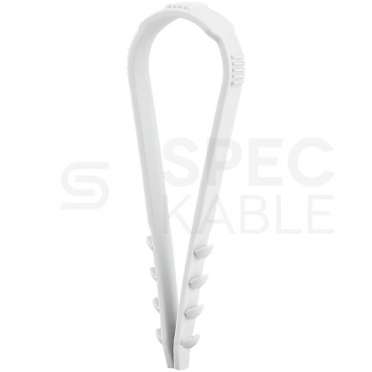 Obejma zaciskowa CMS 6-20mm do kabli i przewodów bezhalogenowa szara F-TRONIC 200szt