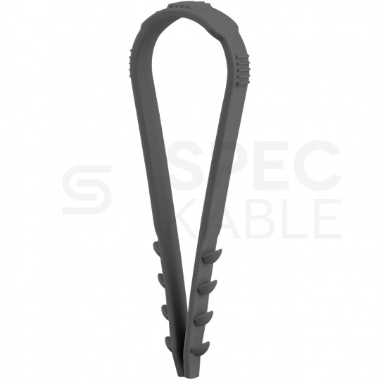 Obejma zaciskowa CMS UV 8-28mm do kabli i przewodów bezhalogenowa czarna F-TRONIC 100szt
