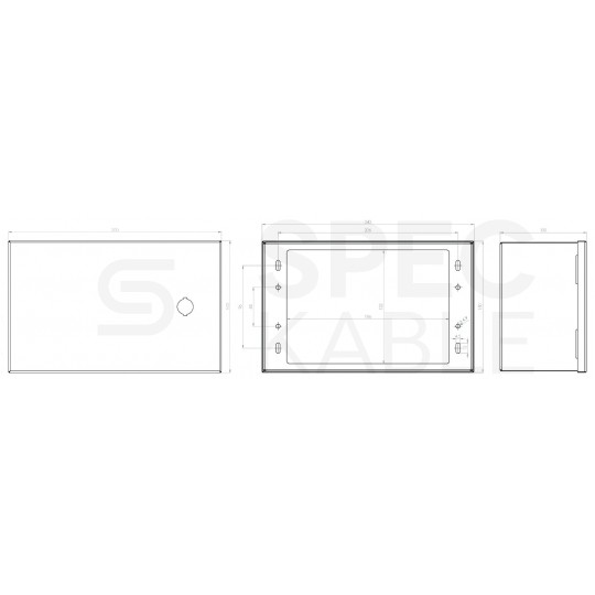 Obudowa metalowa szafka TPR-1 CATV 240x150x100mm natynkowa