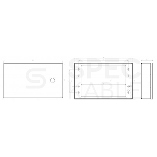 Obudowa metalowa szafka TPR-1M CATV 240x150x50mm natynkowa