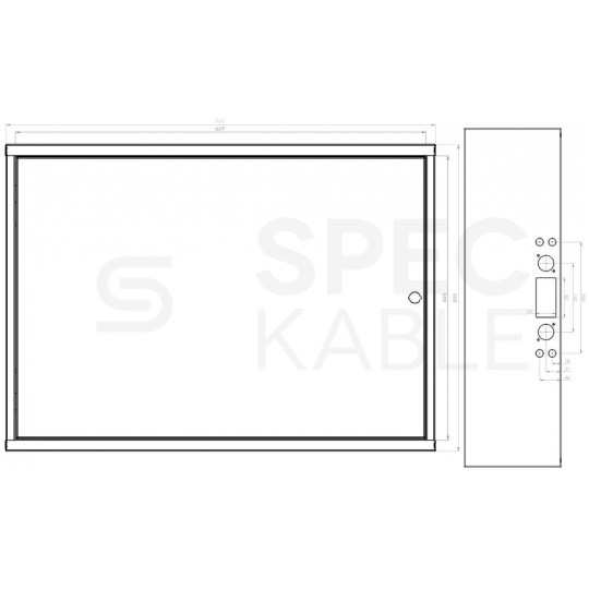 Obudowa metalowa szafka TPR-8 CATV 700x500x200mm natynkowa
