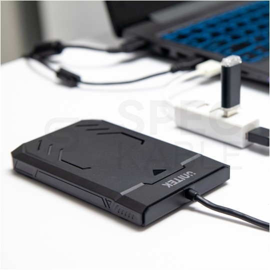 Obudowa na dysk HDD / SSD 2,5" SATA III 6Gbps USB 3.1 5Gb/s UASP UNITEK czarny