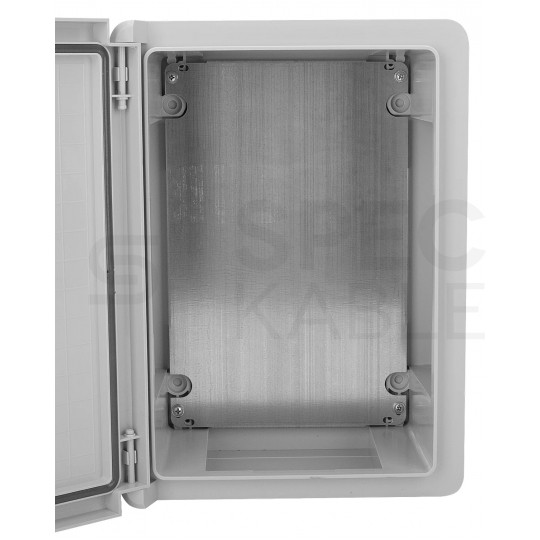 Obudowa plastikowa skrzynka hermetyczna, drzwi transparentne ABS 350x250x150mm IP65