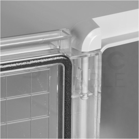 Obudowa plastikowa skrzynka hermetyczna, drzwi transparentne ABS 350x250x150mm IP65 NEKU