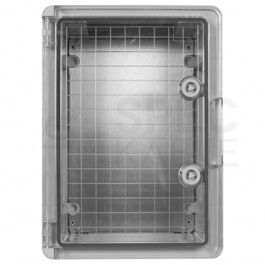 Obudowa plastikowa skrzynka hermetyczna, drzwi transparentne ABS 350x250x150mm IP65 NEKU