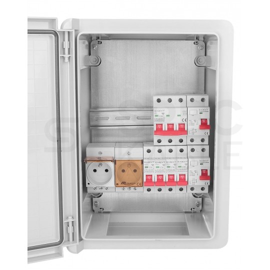 Obudowa plastikowa skrzynka hermetyczna, drzwin transparentne ABS 300x200x130mm IP65