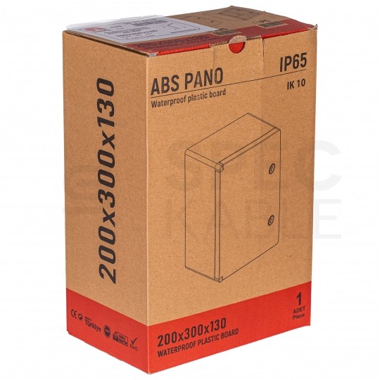 Obudowa plastikowa skrzynka hermetyczna natynkowa ABS 300x200x130mm IP65 NEKU