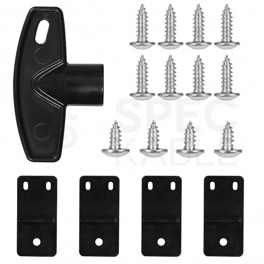 Obudowa plastikowa skrzynka hermetyczna natynkowa ABS 350x250x150mm IP65 czarna NEKU