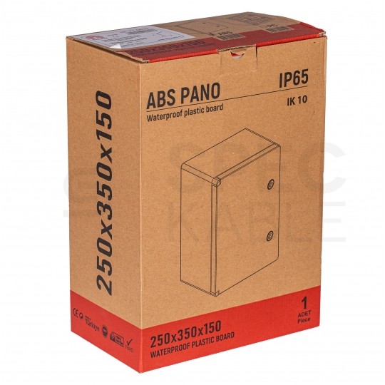 Obudowa plastikowa skrzynka hermetyczna natynkowa ABS 350x250x150mm IP65 NEKU