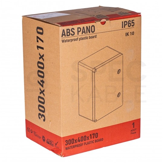 Obudowa plastikowa skrzynka hermetyczna natynkowa ABS 400x300x170mm IP65 NEKU