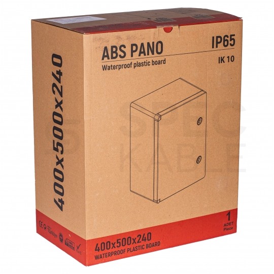 Obudowa plastikowa skrzynka hermetyczna natynkowa ABS 500x400x240mm IP65 NEKU