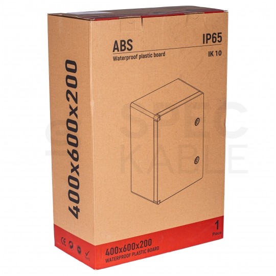 Obudowa plastikowa skrzynka hermetyczna natynkowa ABS 600x400x200mm IP65 NEKU
