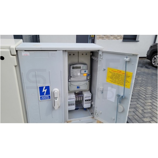 Obudowa termoutwardzalna SSTN 80x58 / 800x580x250mm skośny daszek, lakierowana (zawiera kątowniki) IP44 IK10 INCOBEX