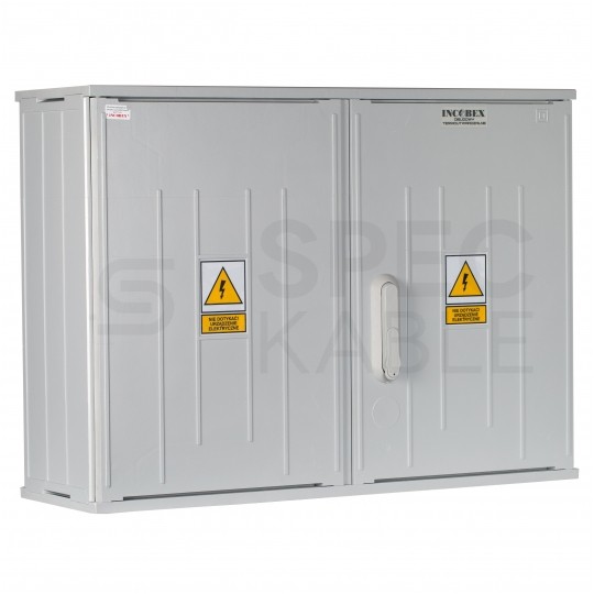Obudowa termoutwardzalna STN 80x58 / 800x580x250mm płaski daszek, lakierowana (zawiera kątowniki) IP44 IK10 INCOBEX