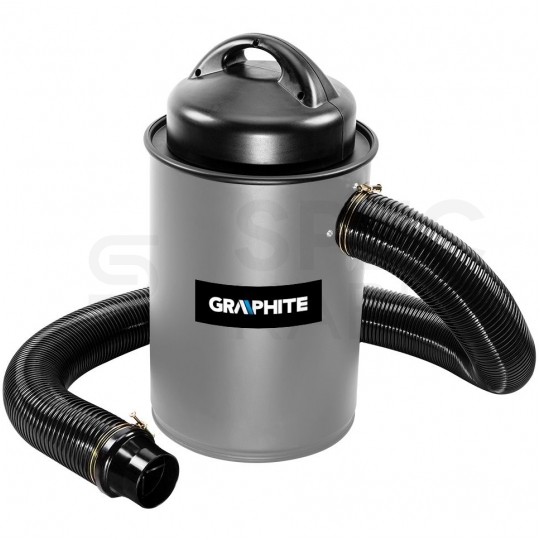 Odciąg, wyciąg wiórów i trocin sieciowy 230V 1100W o mocy ssania 2,5kPa oraz zbiornikiem 50L GRAPHITE 59G611