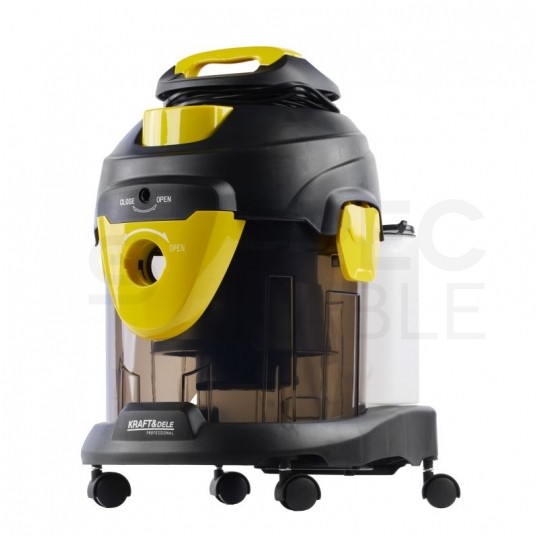 Odkurzacz przemysłowy do odkurzania na sucho i mokro z funkcją prania dywanów 1400W 20L Kraft&Dele