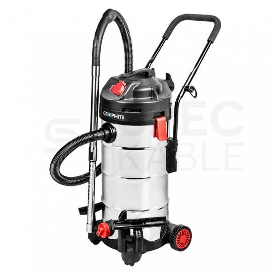 Odkurzacz przemysłowy do pracy na mokro i sucho 1500W zbiornik 40L 230V 59G608 GRAPHITE