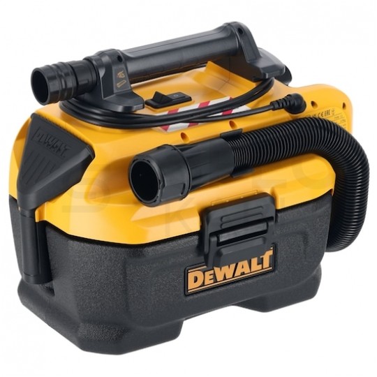 Odkurzacz sieciowo-akumulatorowy XR 14,4V / 18V (bez akumulatora) klasa L do pracy na mokro i sucho ze zbiornikiem 7,5L w zestawie z akcesoriami DCV584L DeWALT