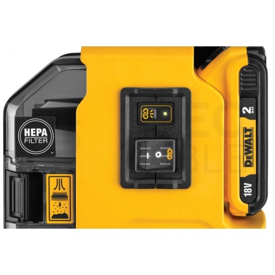ODKURZACZ UNIWERSALNY ODSYSACZ PYŁU 18V XR 1*2.0AH DEWALT