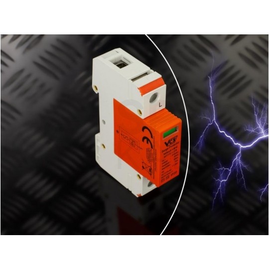 Ogranicznik przepięć SPD 1-fazowy B+C (Typ 1+2) 1P 7kA + 20kA/50kA VCX