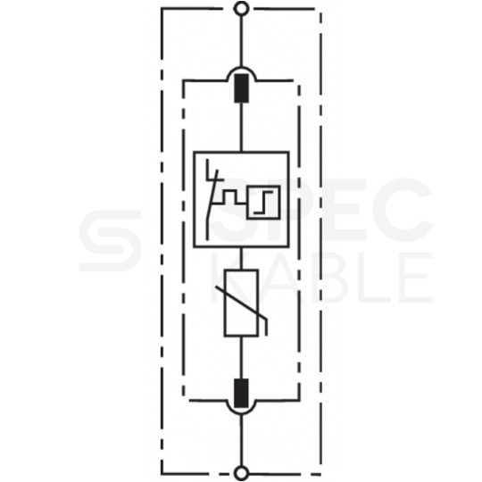 Ogranicznik przepięć SPD 1-fazowy C (Typ 2) 1P 20kA/40kA warystorowo-iskiernikowy DEHN GUARD