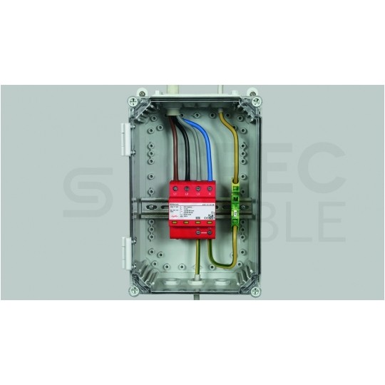 Ogranicznik przepięć SPD 3-fazowy B+C (Typ 1+2) 4P 12,5kA + 12,5/50kA warystorowo-iskiernikowy DEHN SHIELD