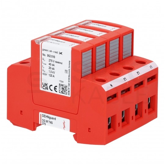 Ogranicznik przepięć SPD 3-fazowy C (Typ 2) 4P 20kA/40kA warystorowo-iskiernikowy DEHN GUARD