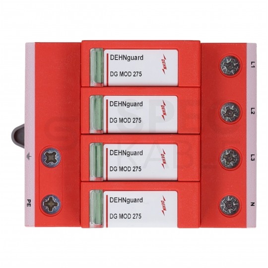 Ogranicznik przepięć SPD 3-fazowy C (Typ 2) 4P 20kA/40kA warystorowo-iskiernikowy DEHN GUARD