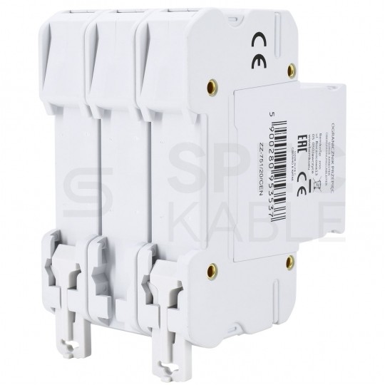 Ogranicznik przepięć SPD DC 1000V C (Typ 2) 3P 20kA/40kA fotowoltaiczny warystorowo-iskiernikowy VCX MOV+GDT+MOV