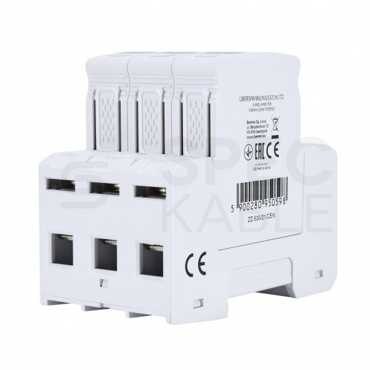 Ogranicznik przepięć SPD DC 1200V B+C (Typ 1+2) 3P 8kA + 20kA/50kA fotowoltaiczny Schelinger