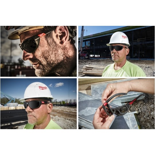 Okulary ochronne przeciwsłoneczne robocze polaryzacyjne z uszczelką PREMIUM MILWAUKEE