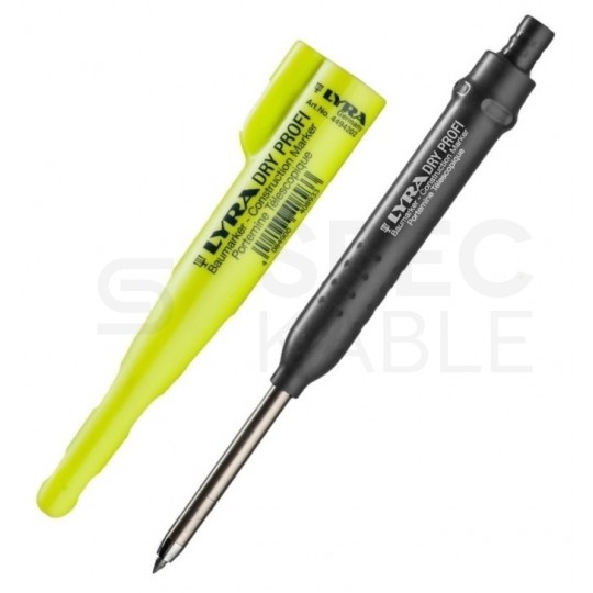 Ołówek stolarski automatyczny budowlany z wkładem grafitowym 2,8mm i temperówką LYRA Dry Profi