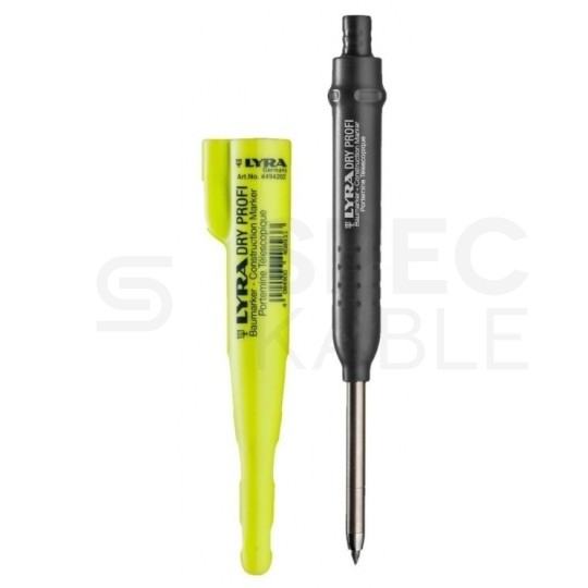 Ołówek stolarski automatyczny budowlany z wkładem grafitowym 2,8mm i temperówką LYRA Dry Profi