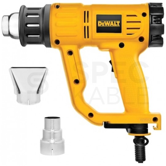 Opalarka sieciowa 230V 1800W, 2 biegi (I: 250l/min; II: 450l/min), zakresie temperatur (I: 50-400°C, II: 50-600°C ) w zestawie z akcesoriami D26411 DeWALT