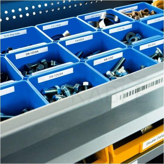 Opaski laminowane DYMO XTL 21x39mm (białe / czarny nadruk) przemysłowe [1868705] ORYGINALNE 150szt.