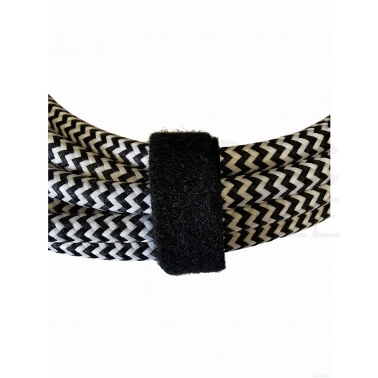 Opaski rzepowe 20x125mm BTB Straps czarne 10szt. do organizacji kabli