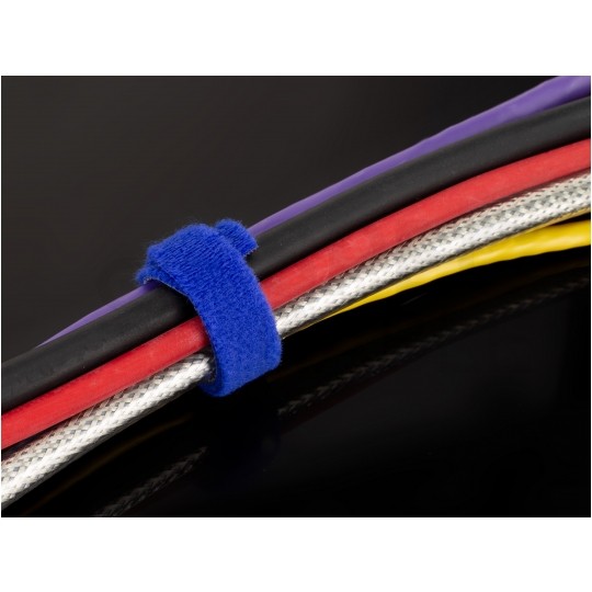 Opaski rzepowe 20x125mm BTB Straps żółte 10szt. do organizacji kabli