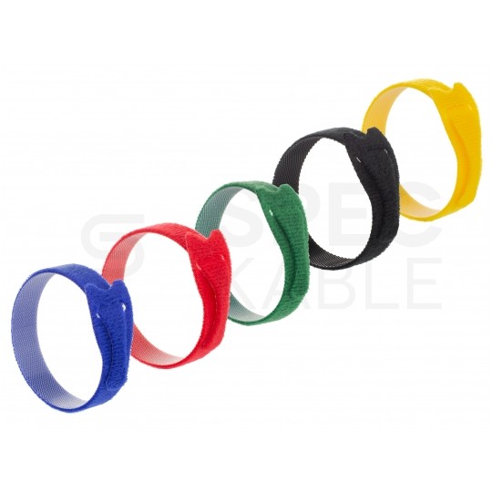 Opaski rzepowe 20x200mm BTB Straps niebieskie 10szt. do organizacji kabli