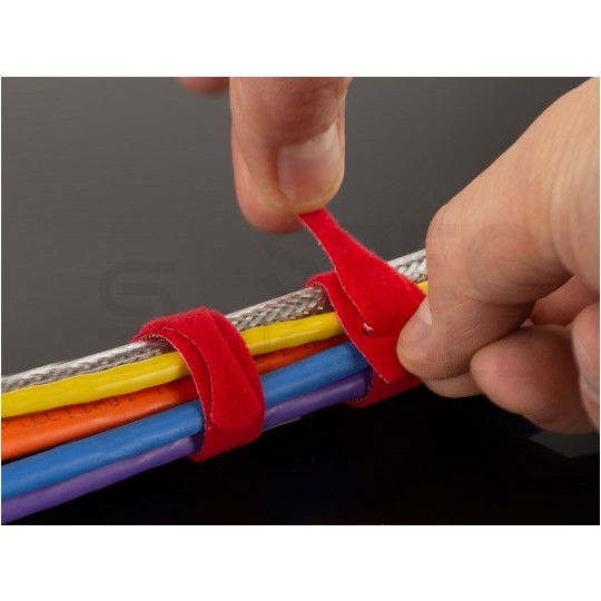 Opaski rzepowe 20x200mm BTB Straps niebieskie 10szt. do organizacji kabli