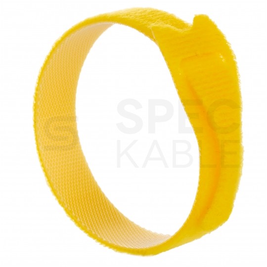 Opaski rzepowe 20x200mm BTB Straps żółte 10szt. do organizacji kabli