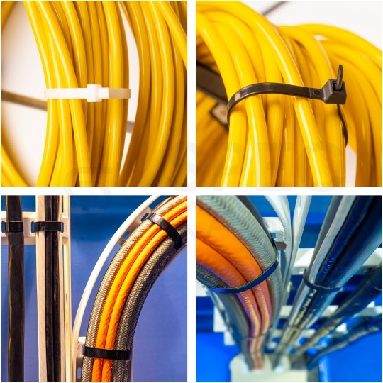 Opaski zaciskowe kablowe 2,5x20mm 100szt.